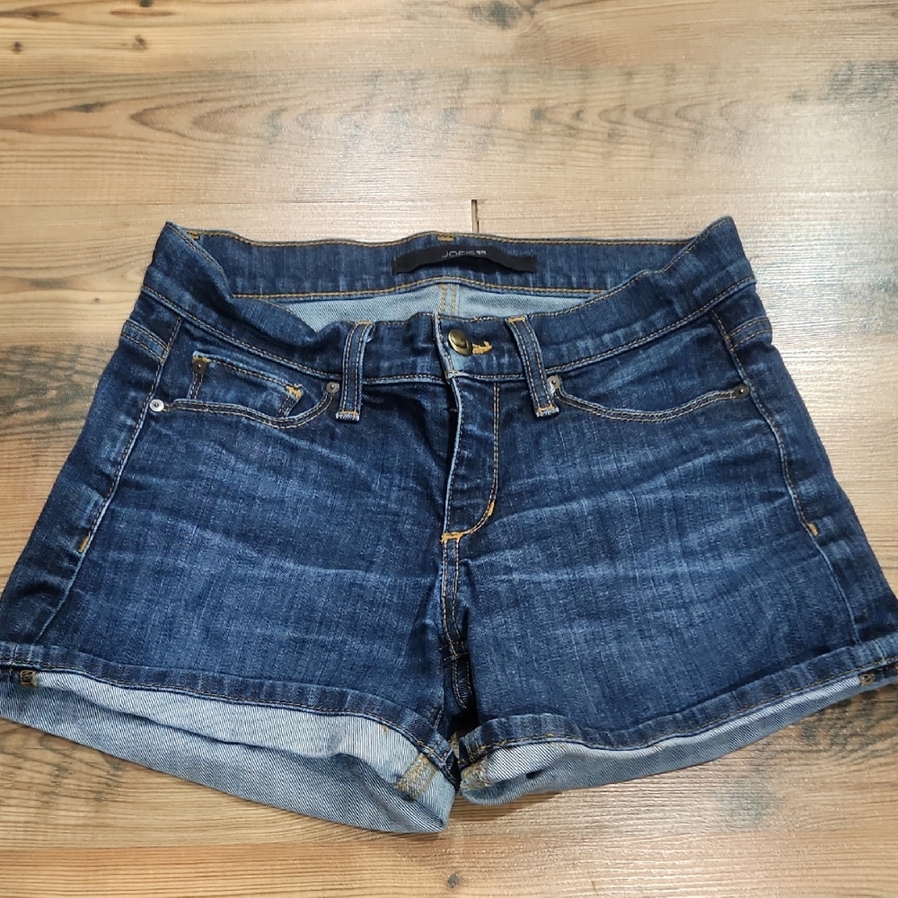 Joes Jeans Lowrise Roll Cuffed Dark Wash Denim Short 25 Normcore Summer Xsmall